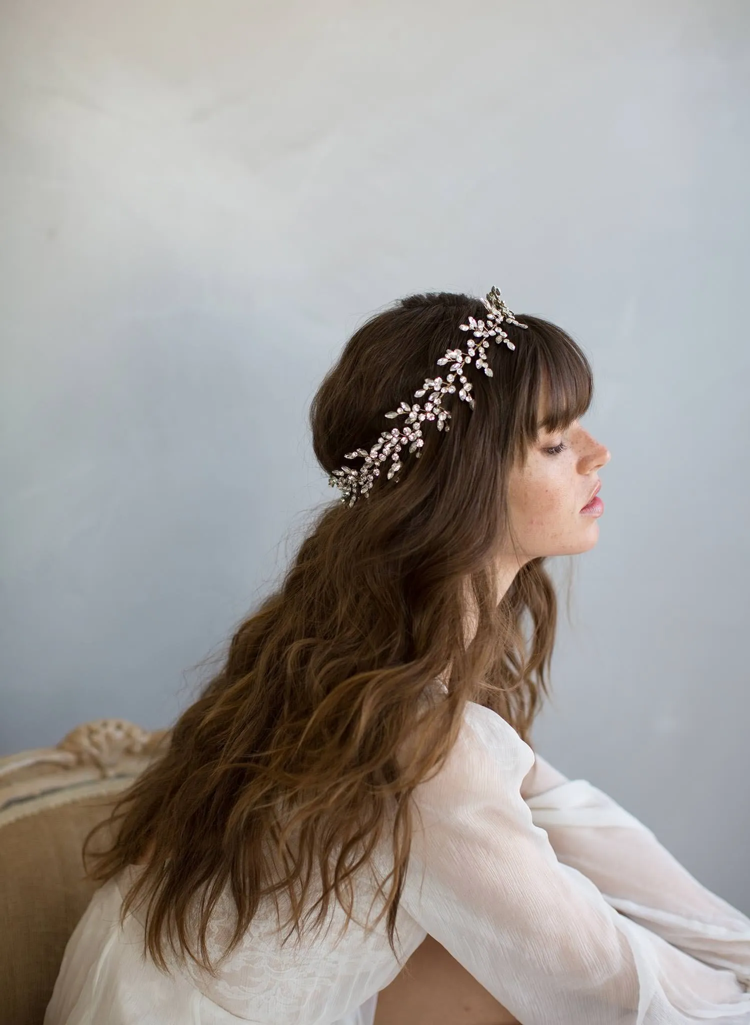 Dramatic crystal burst headpiece - Style #798