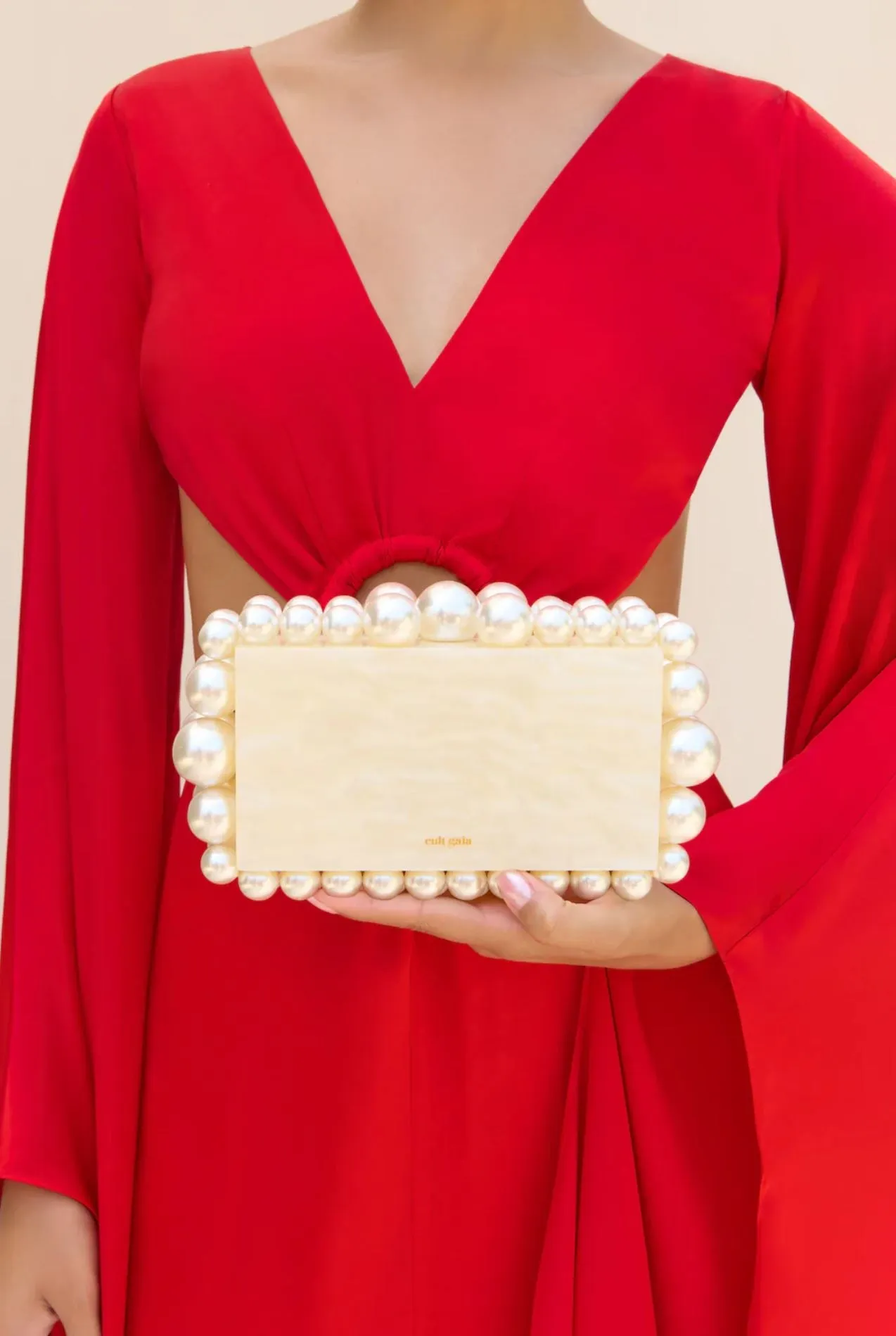 EOS Acrylic Clutch, Ivory