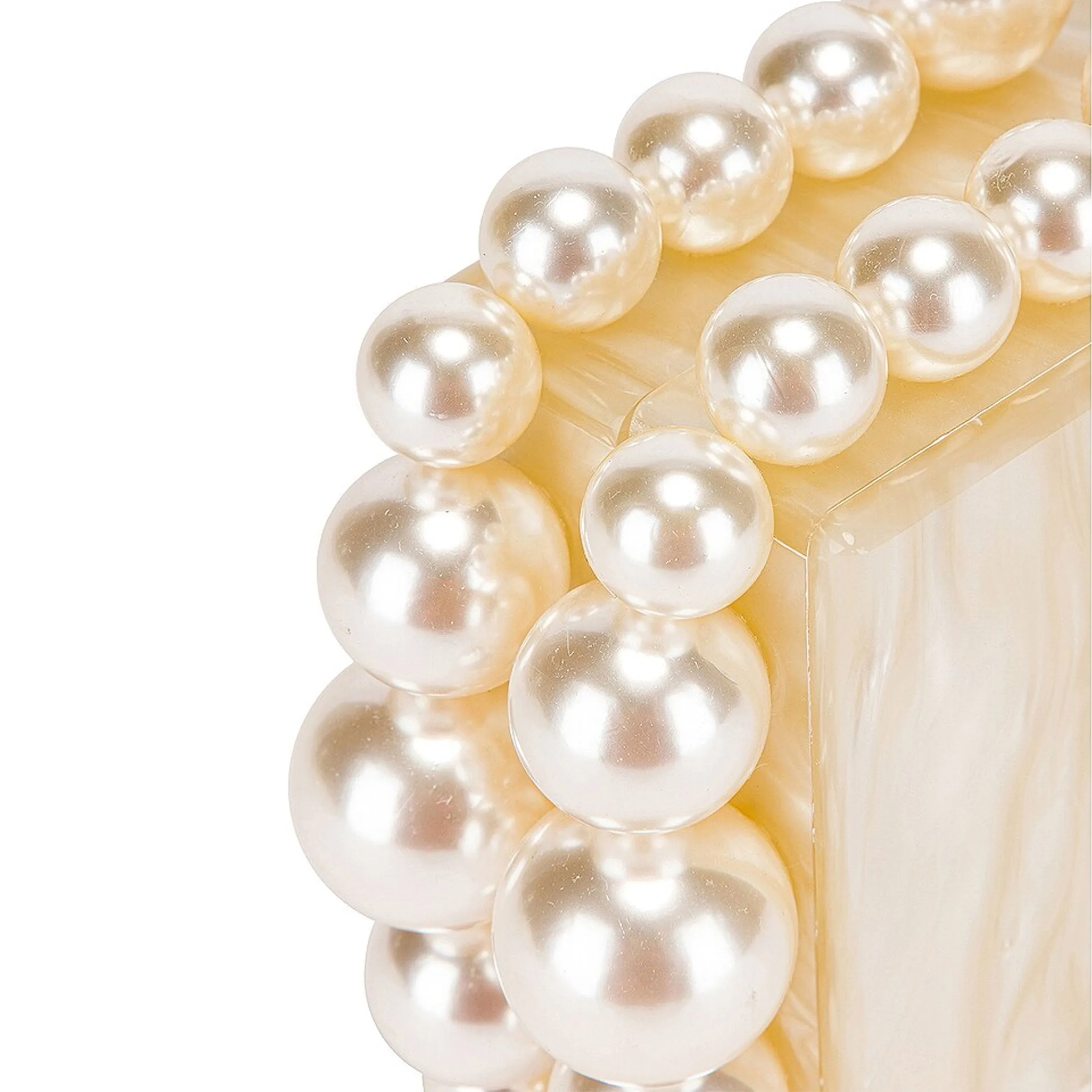 EOS Acrylic Clutch, Ivory