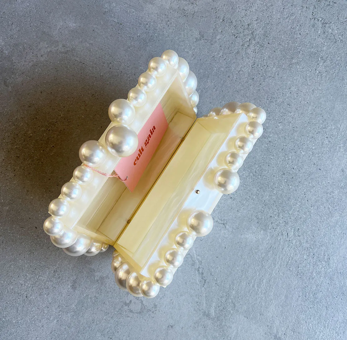 EOS Acrylic Clutch, Ivory