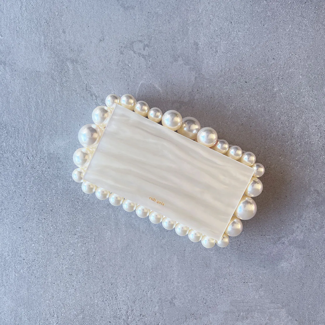 EOS Acrylic Clutch, Ivory