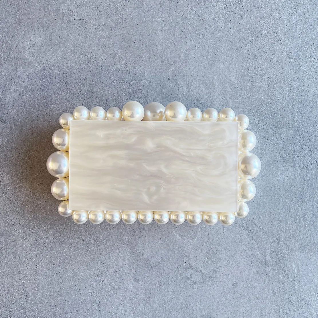 EOS Acrylic Clutch, Ivory
