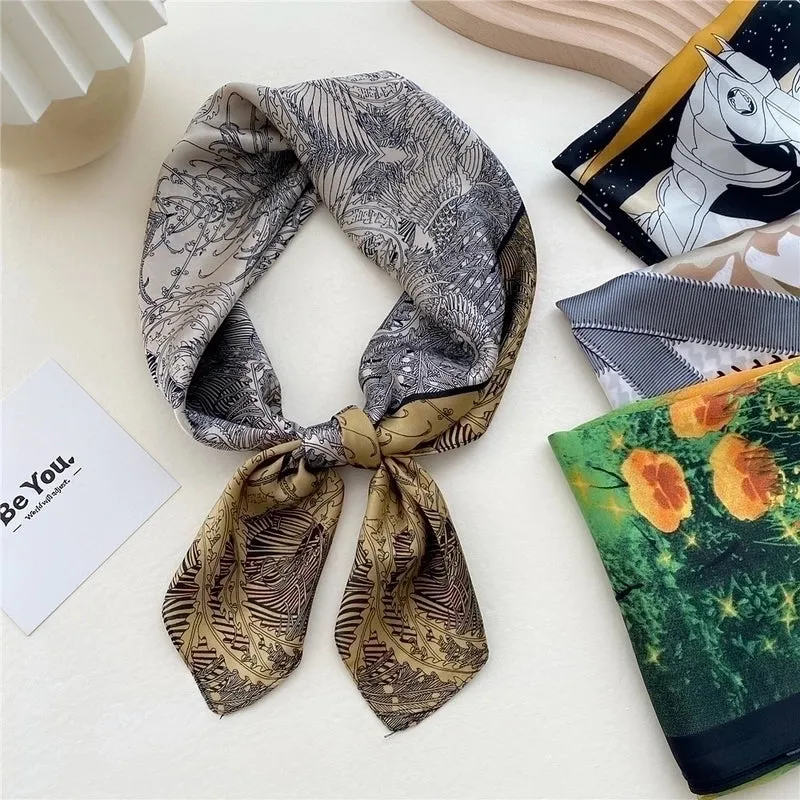 Fashion Small Square Scarves Professional Fashion Thin Scarf