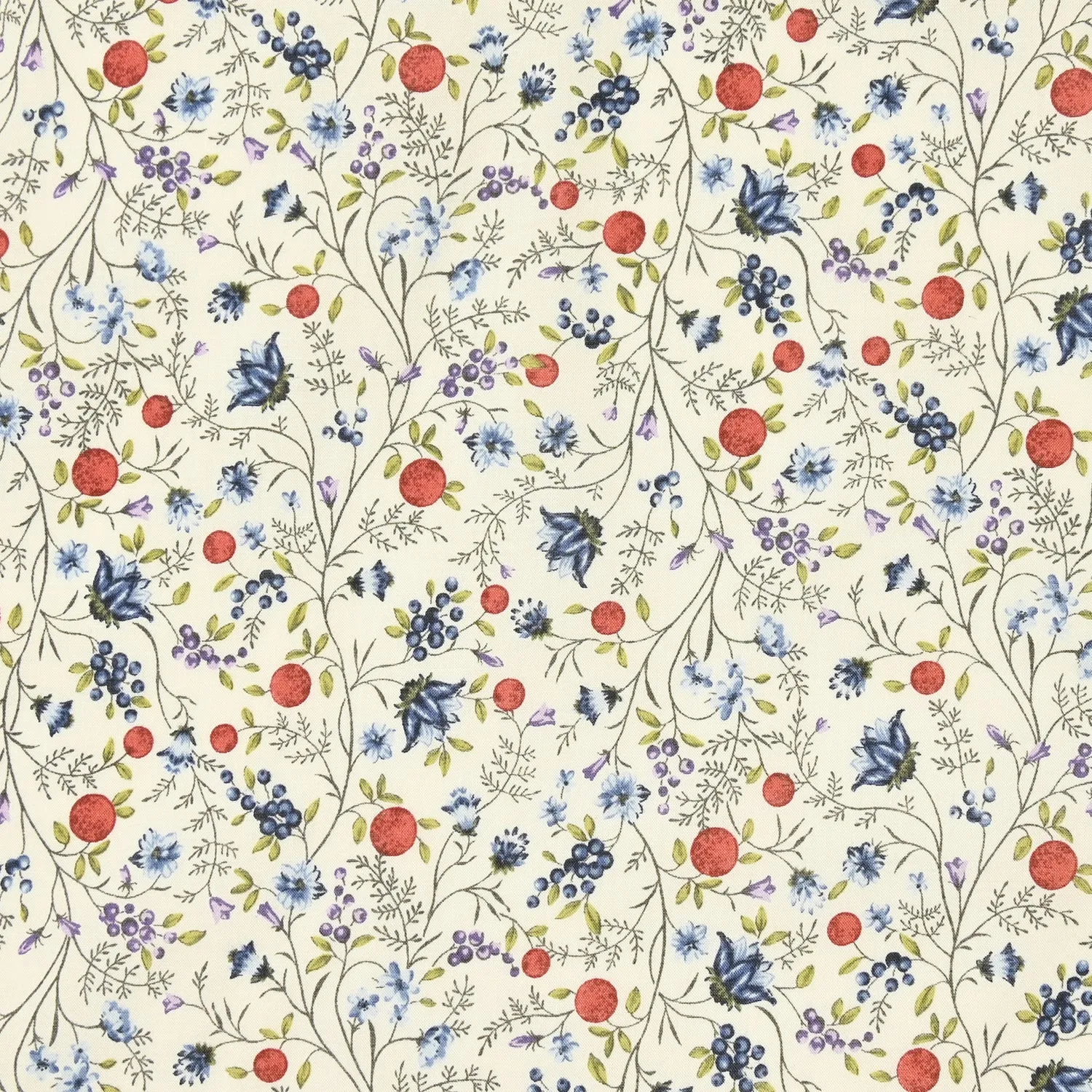Flownny Berry Bloom Cotton Lawn - KOKKA Original Design