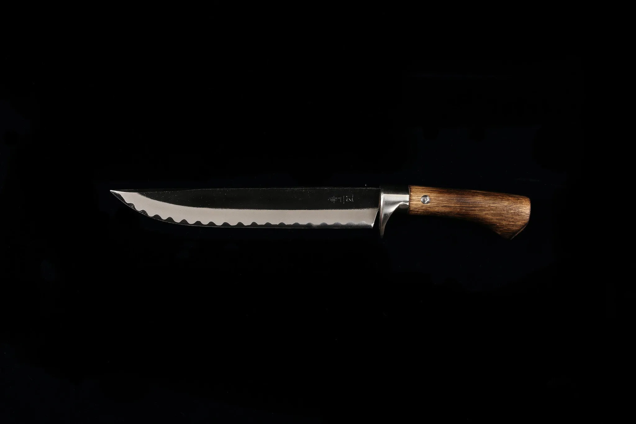 Gesshin Outdoor 210mm Blue #2 Kurouchi Ken-Nata with Dragon Engraving