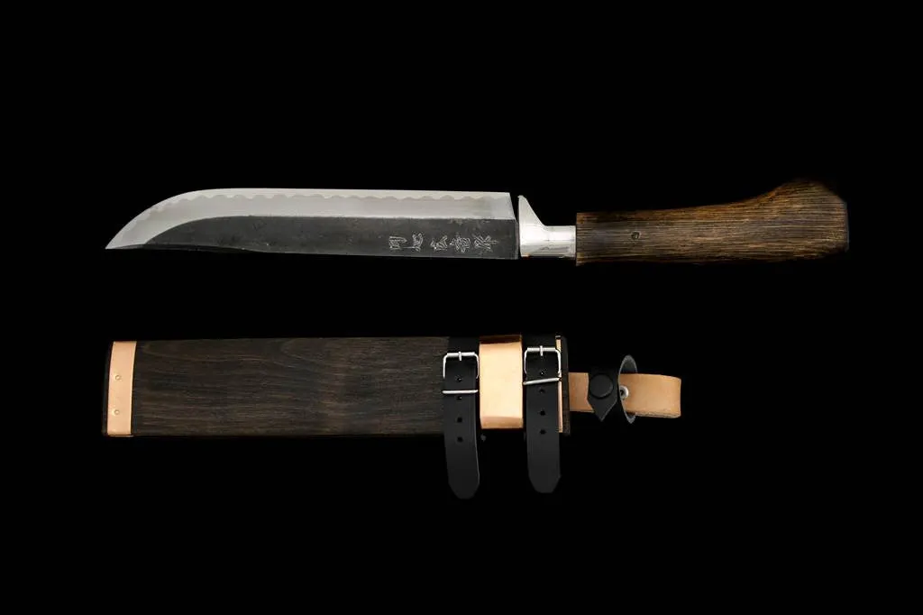 Gesshin Outdoor 210mm Blue #2 Kurouchi Ken-Nata