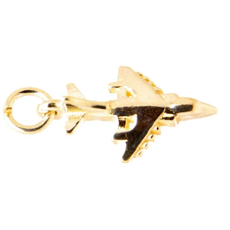 Gold Harrier Jump Jet Charm