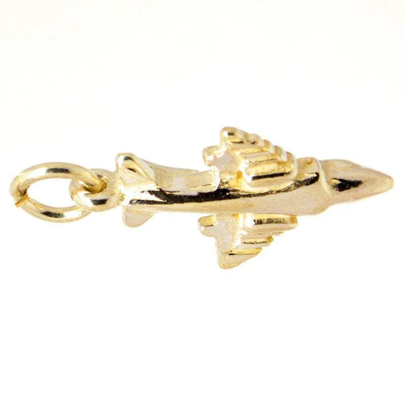 Gold Harrier Jump Jet Charm