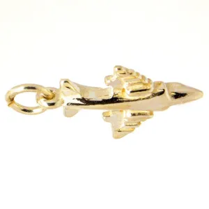 Gold Harrier Jump Jet Charm