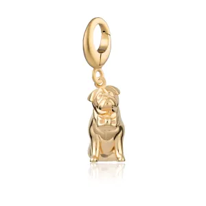 Gold Plated Pug Charm
