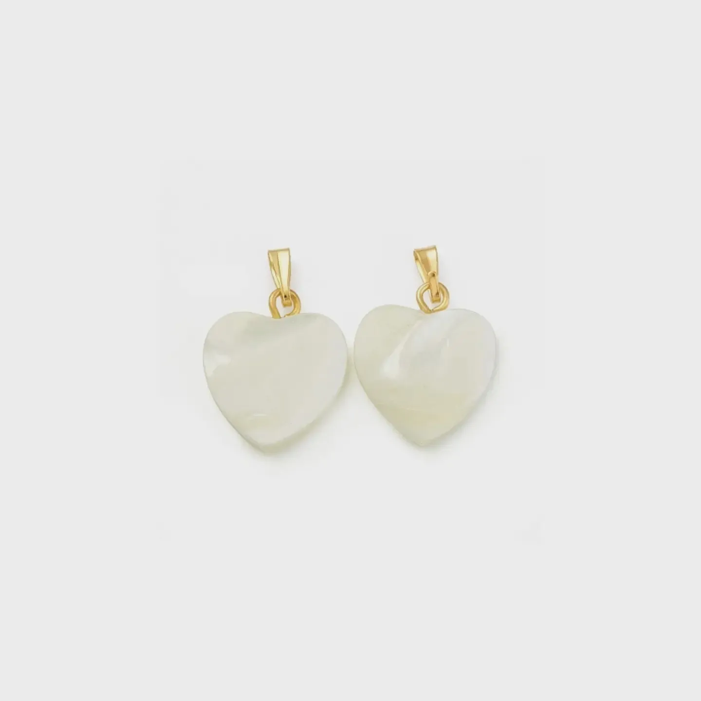 Gold Shell Heart Charm