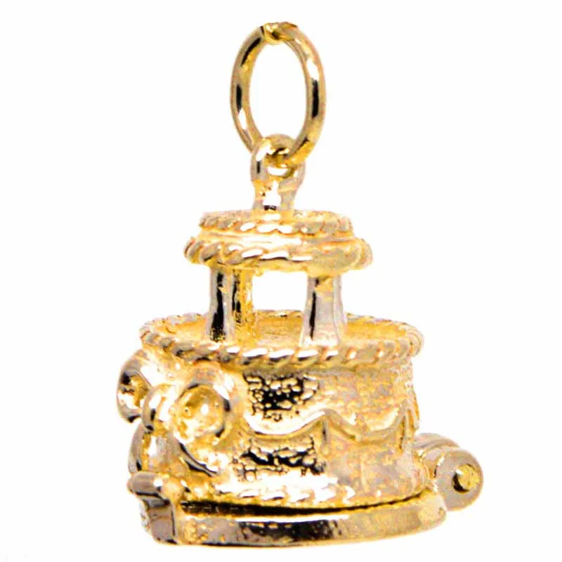 Gold Wedding Cake Charm