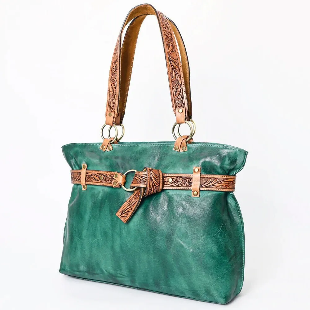 Green Rock Leather Shoulder Bag