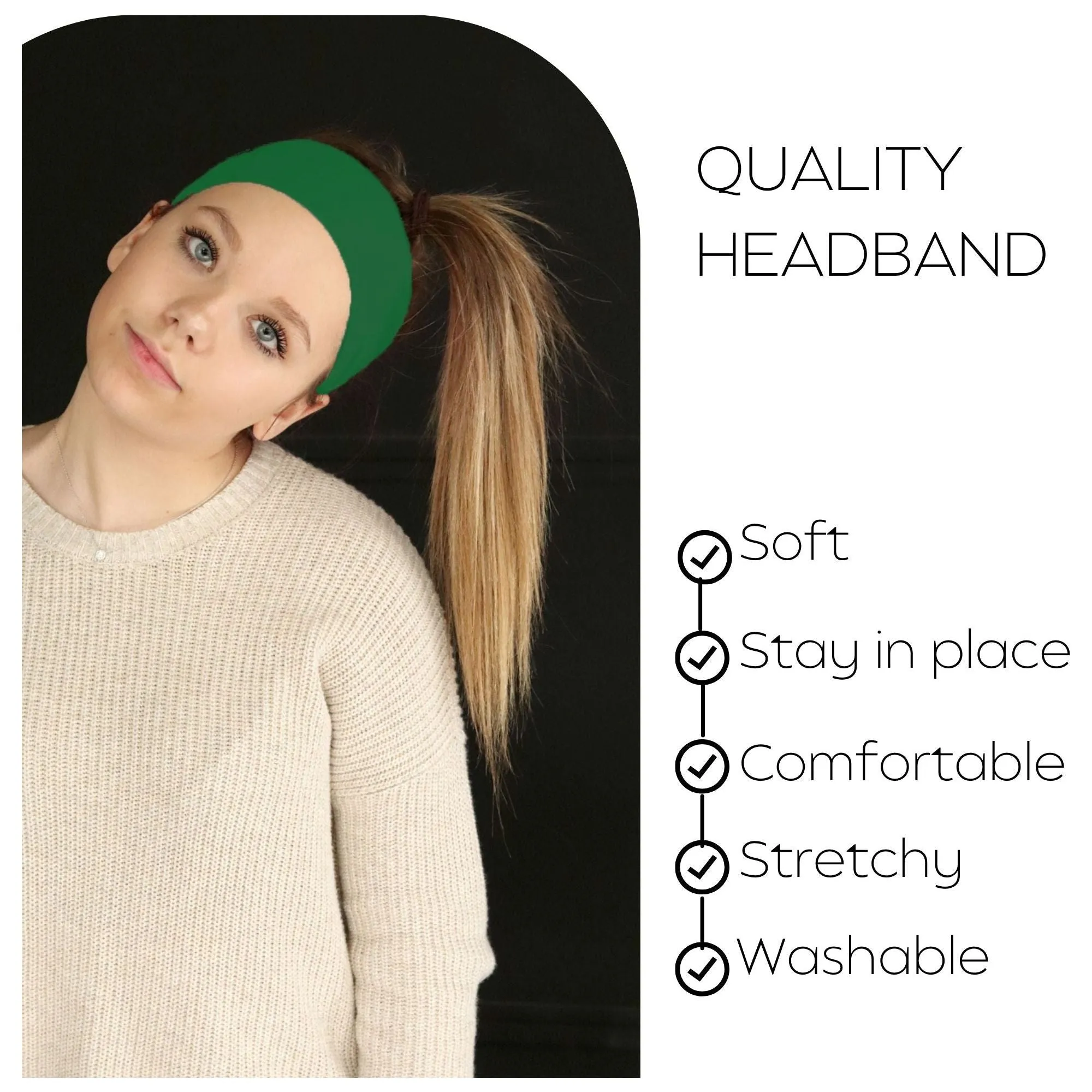Green Wide Headband