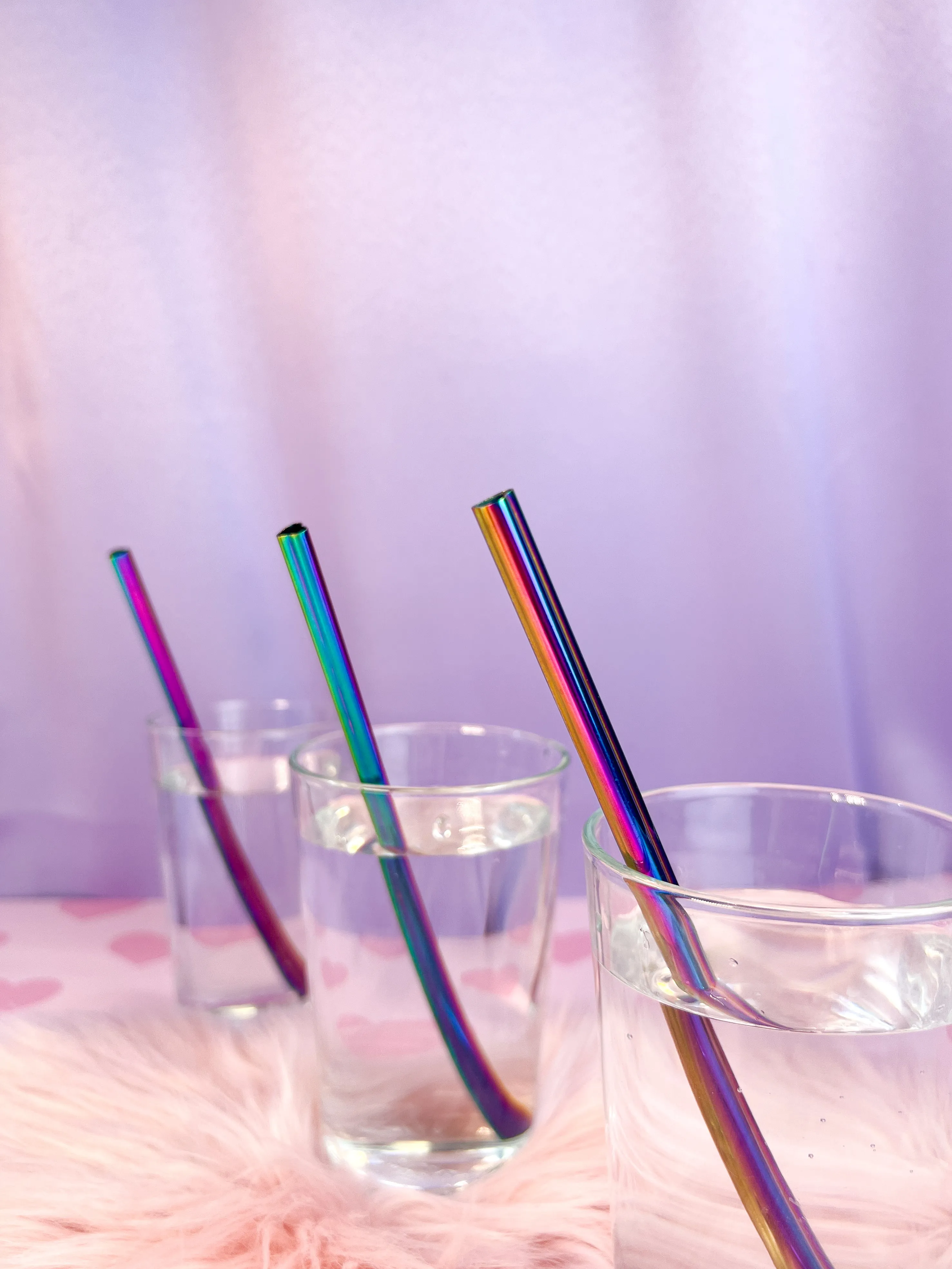 Heart Shaped Straw - Rainbow
