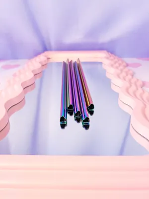 Heart Shaped Straw - Rainbow