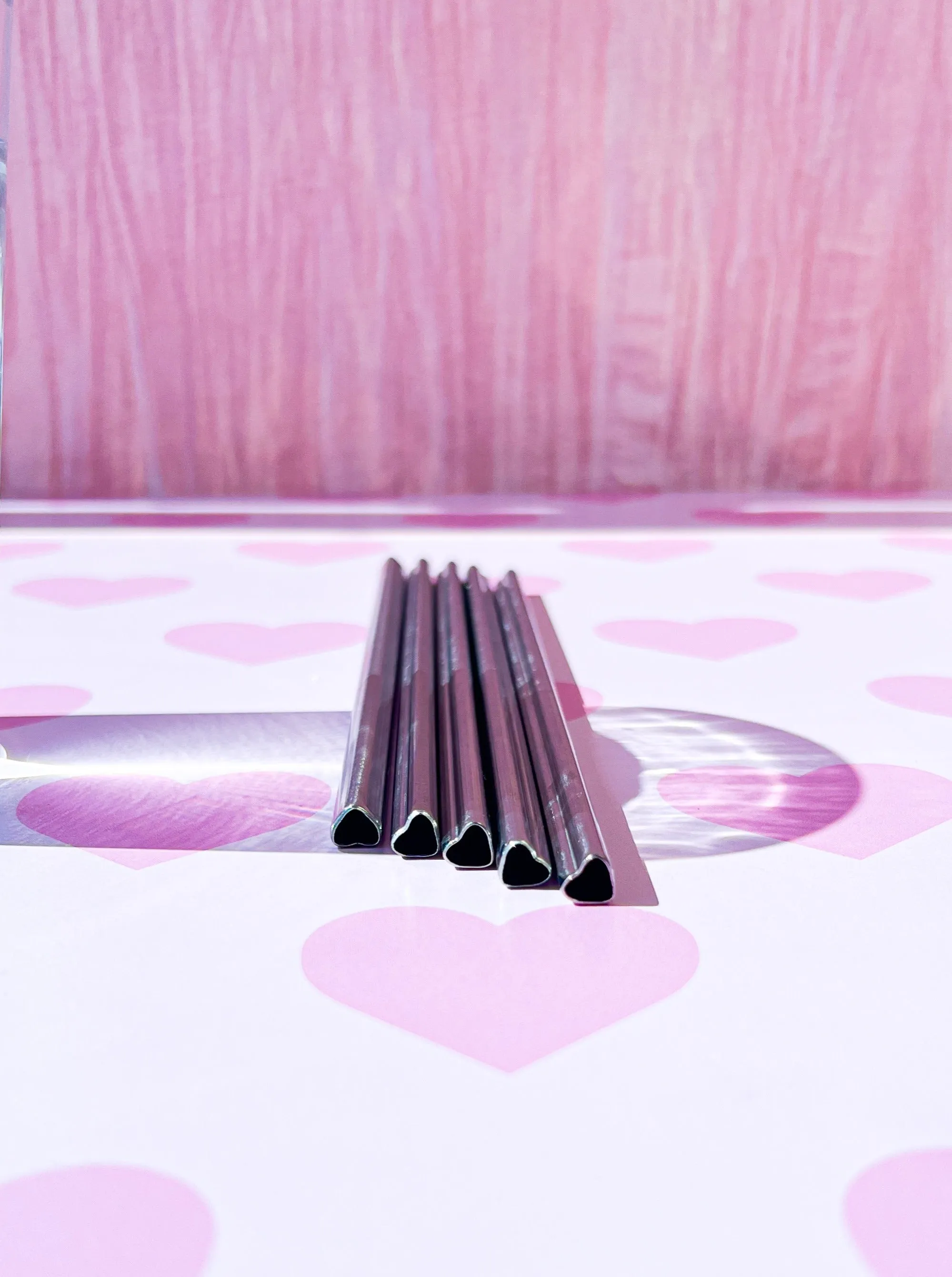 Heart Shaped Straw - Silver
