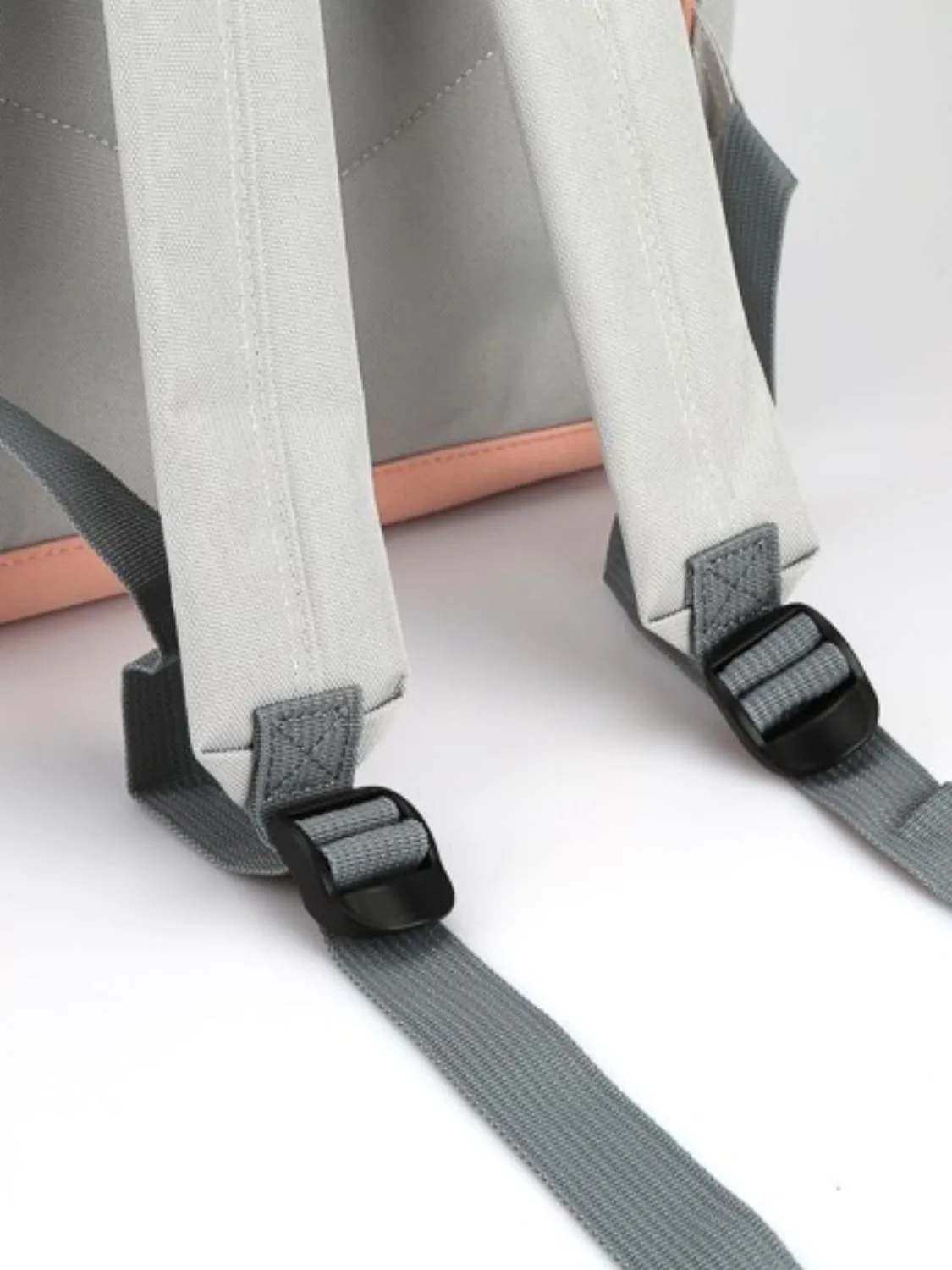 Himawari Contrast Waterproof Canvas Backpack Bag with Side Pockets ⚫️⚪️