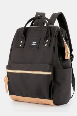 Himawari Contrast Waterproof Canvas Backpack Bag with Side Pockets ⚫️⚪️