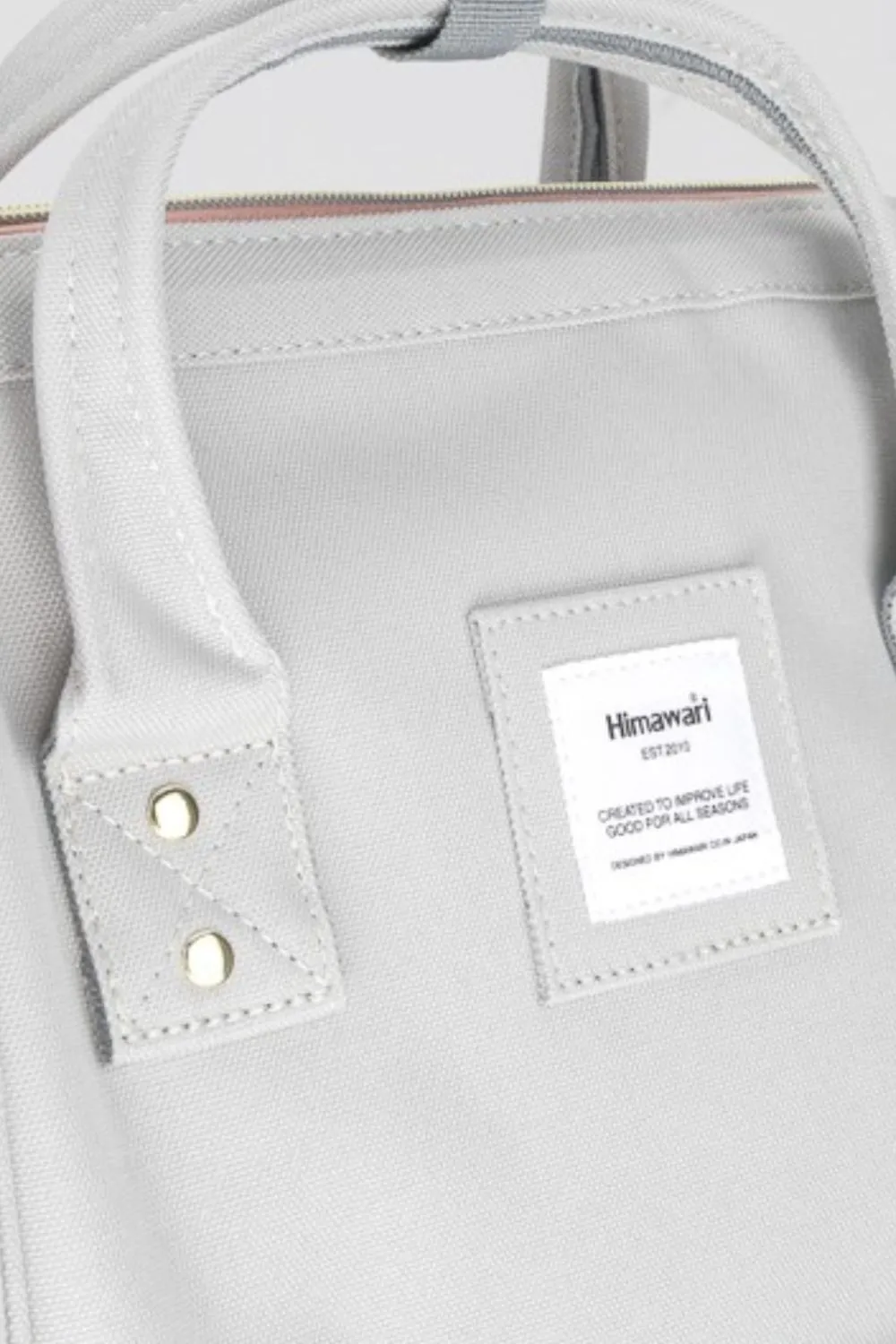 Himawari Contrast Waterproof Canvas Backpack Bag with Side Pockets ⚫️⚪️