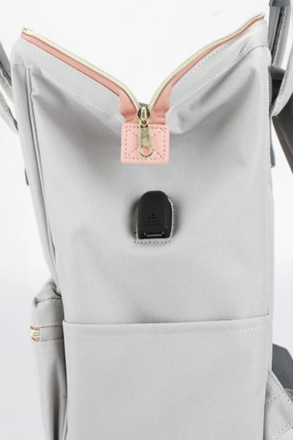 Himawari Contrast Waterproof Canvas Backpack Bag with Side Pockets ⚫️⚪️