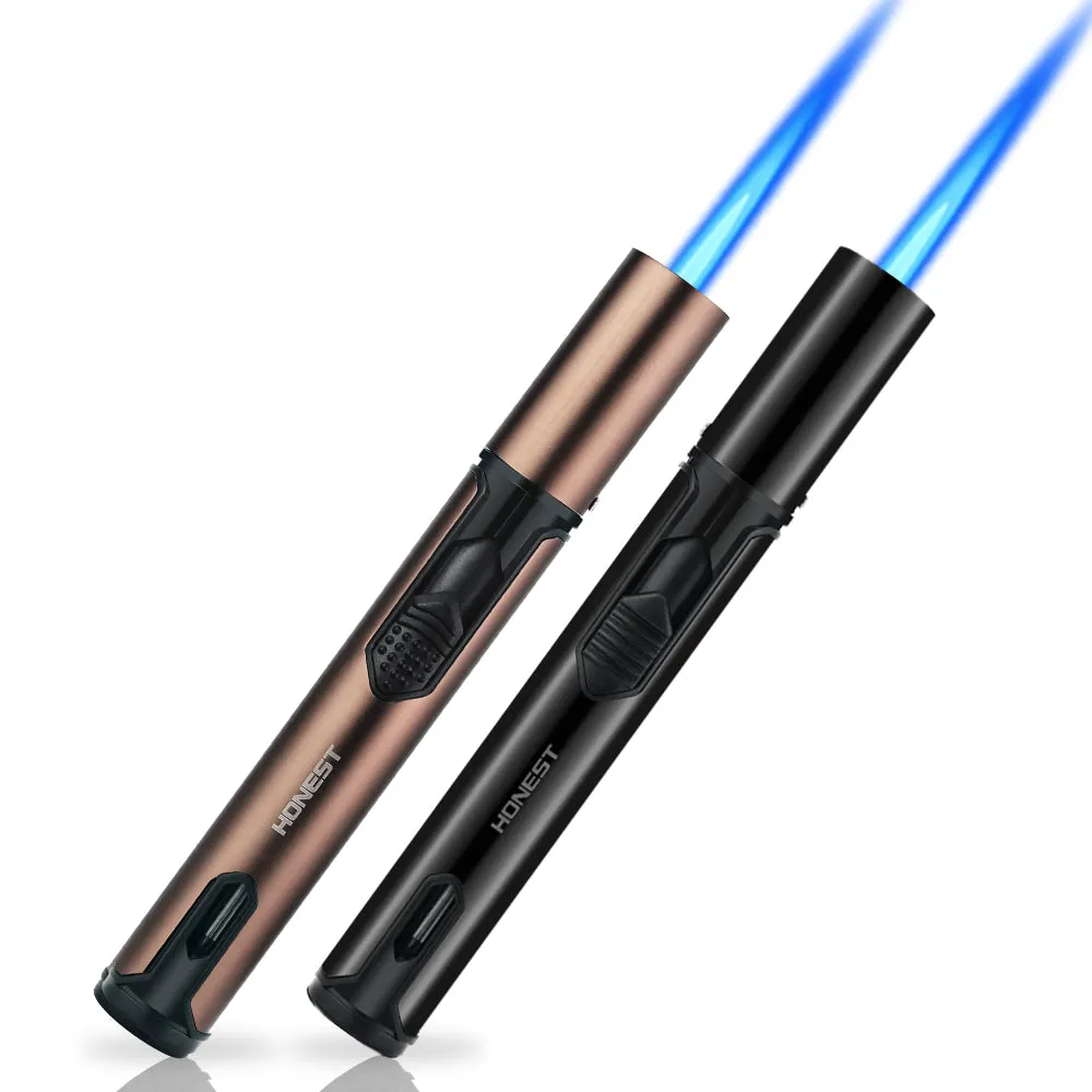 HONEST Torch Lighters, Butane Lighters Refillable Single Jet Flame for Candle Grill BBQ Camping 2 Pack