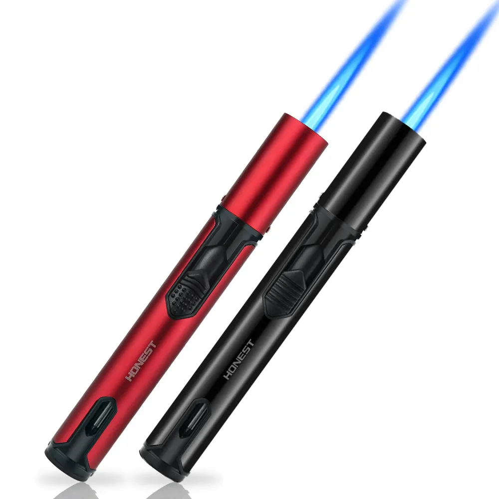 HONEST Torch Lighters, Butane Lighters Refillable Single Jet Flame for Candle Grill BBQ Camping 2 Pack