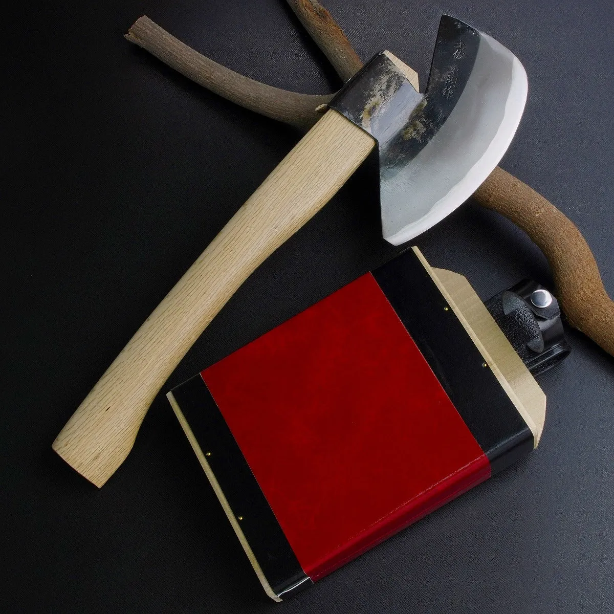 HONMAMON "AZUMASYUSAKU" Branch Lopping Ax, Edge of Blade: "Aogami Steel"! Blade Length 130mm (abt 5.1")