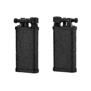 IM Corona Old Boy Arabesque Black Pipe Lighter