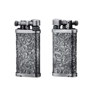 IM Corona Old Boy Arabesque Silver Pipe Lighter