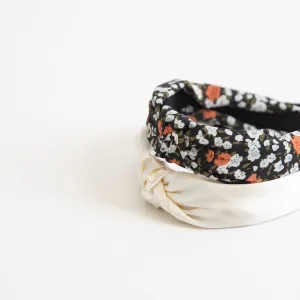 Isla Floral and Satin Headbands - 2 Pack