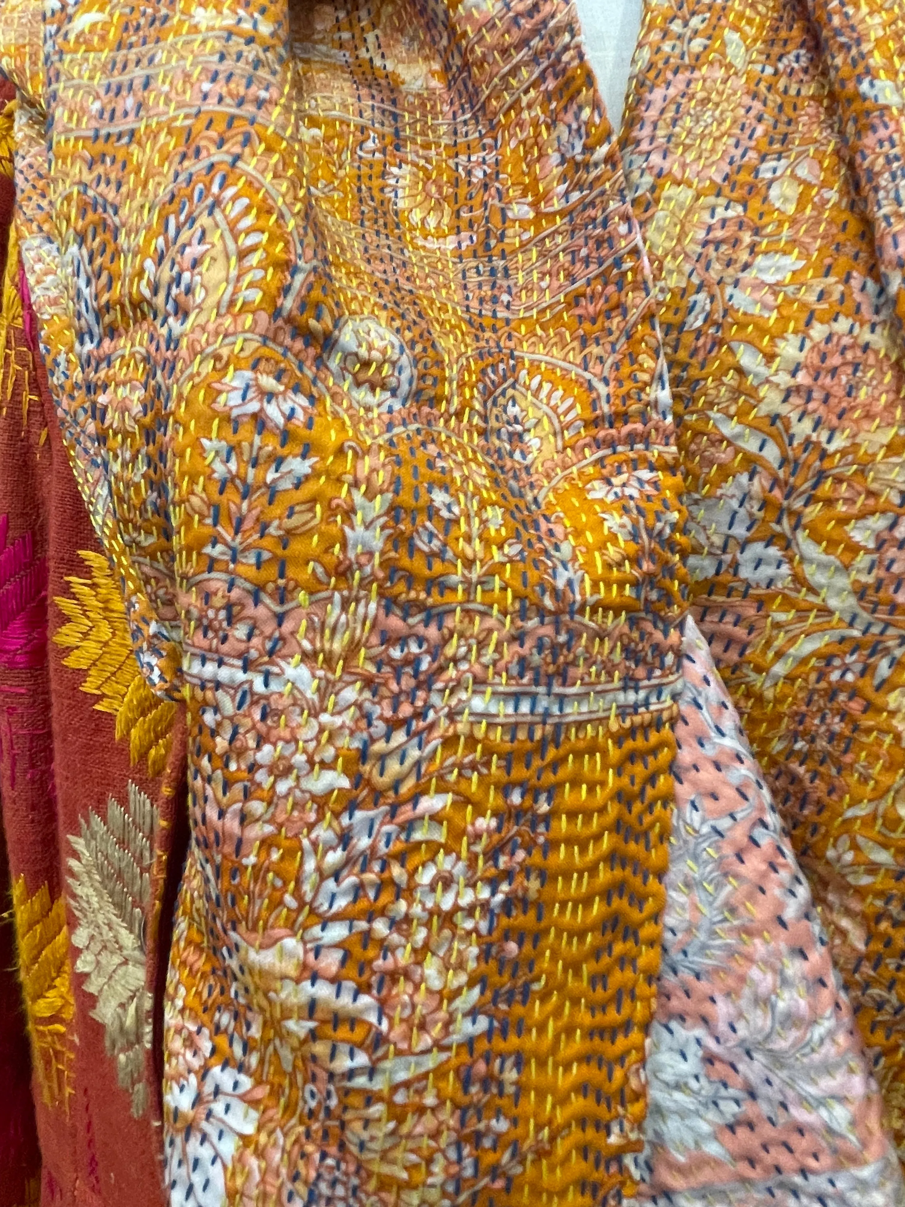 Kantha Silk Muffler - Autumn