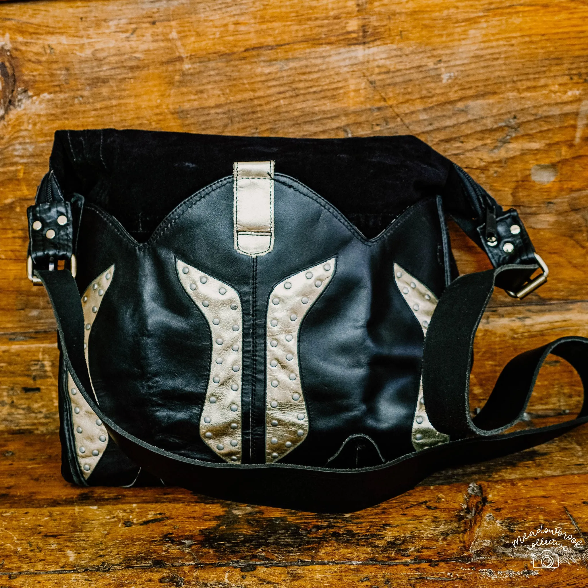 Karol Crossbody Black Leather Bag