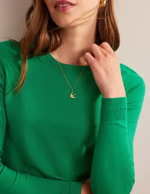 Layering Charm Necklace-Swallow