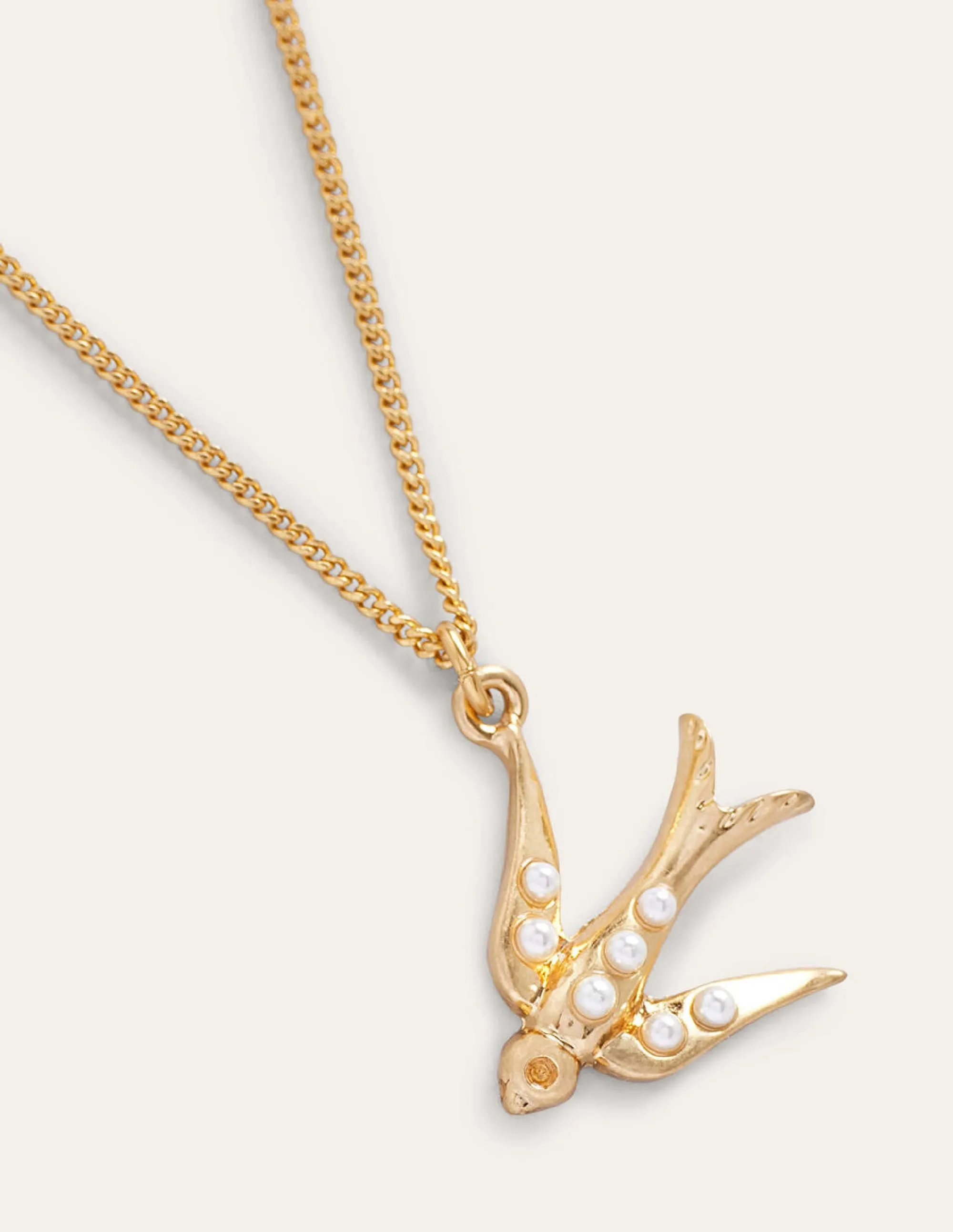 Layering Charm Necklace-Swallow