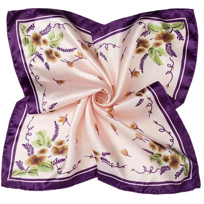 Light Luxury Fashion 50cm Small Square Scarf Chain Printing Scarf Women's Thin Neck Protection Scarf Cheap Scarf Gift