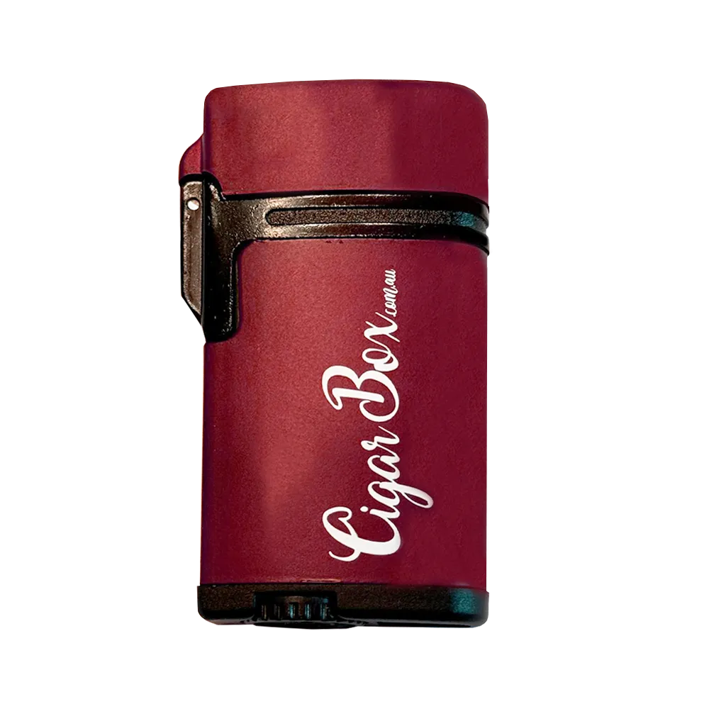 Maroon Metal Twin Jet Flame Lighter