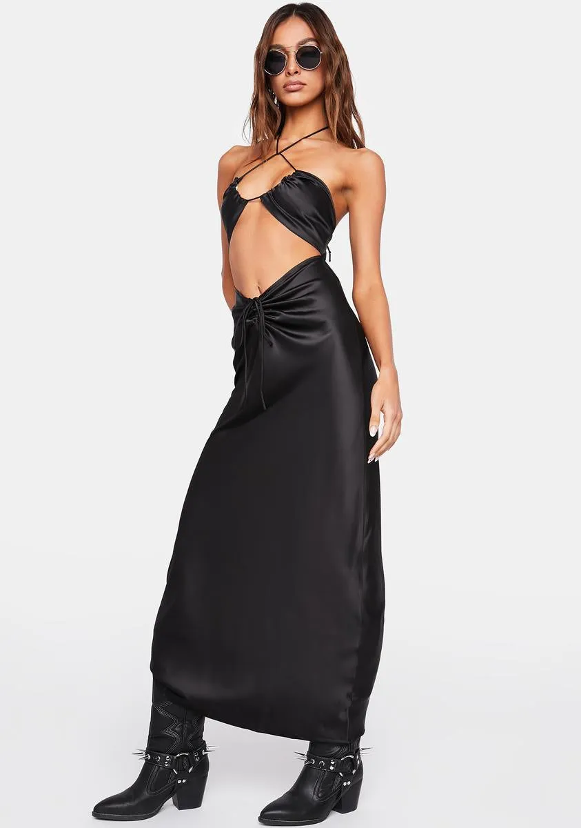 Midnight Moonlit Memories Midi Dress