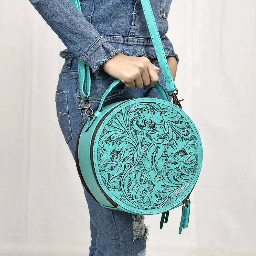 Mission Ridge Hand Tooled Leather Canteen Purse