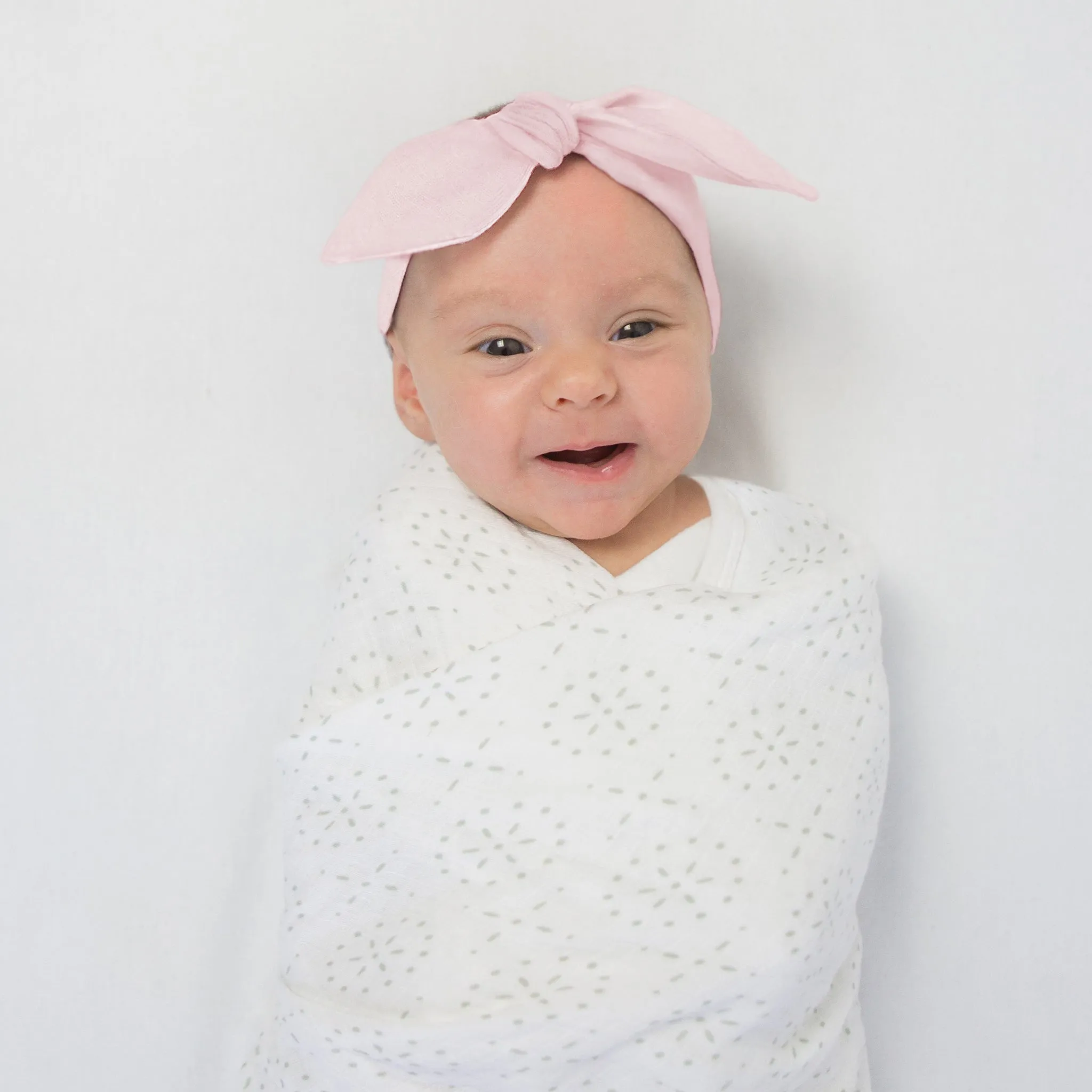Muslin Headband - Solid Pastel Pink