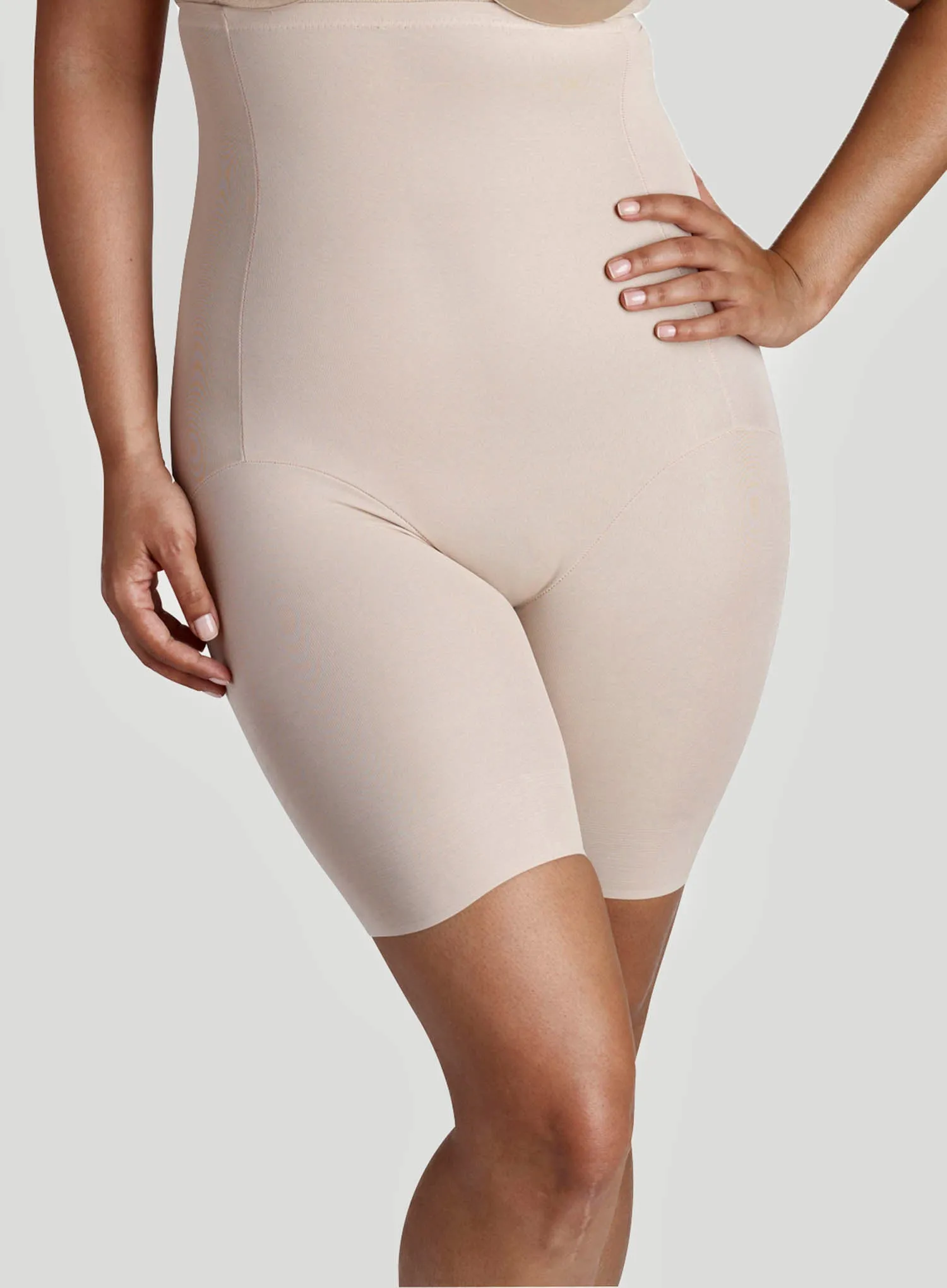 Naomi and Nicole: Unbelievable Comfort Plus High Waist Long Leg Nude