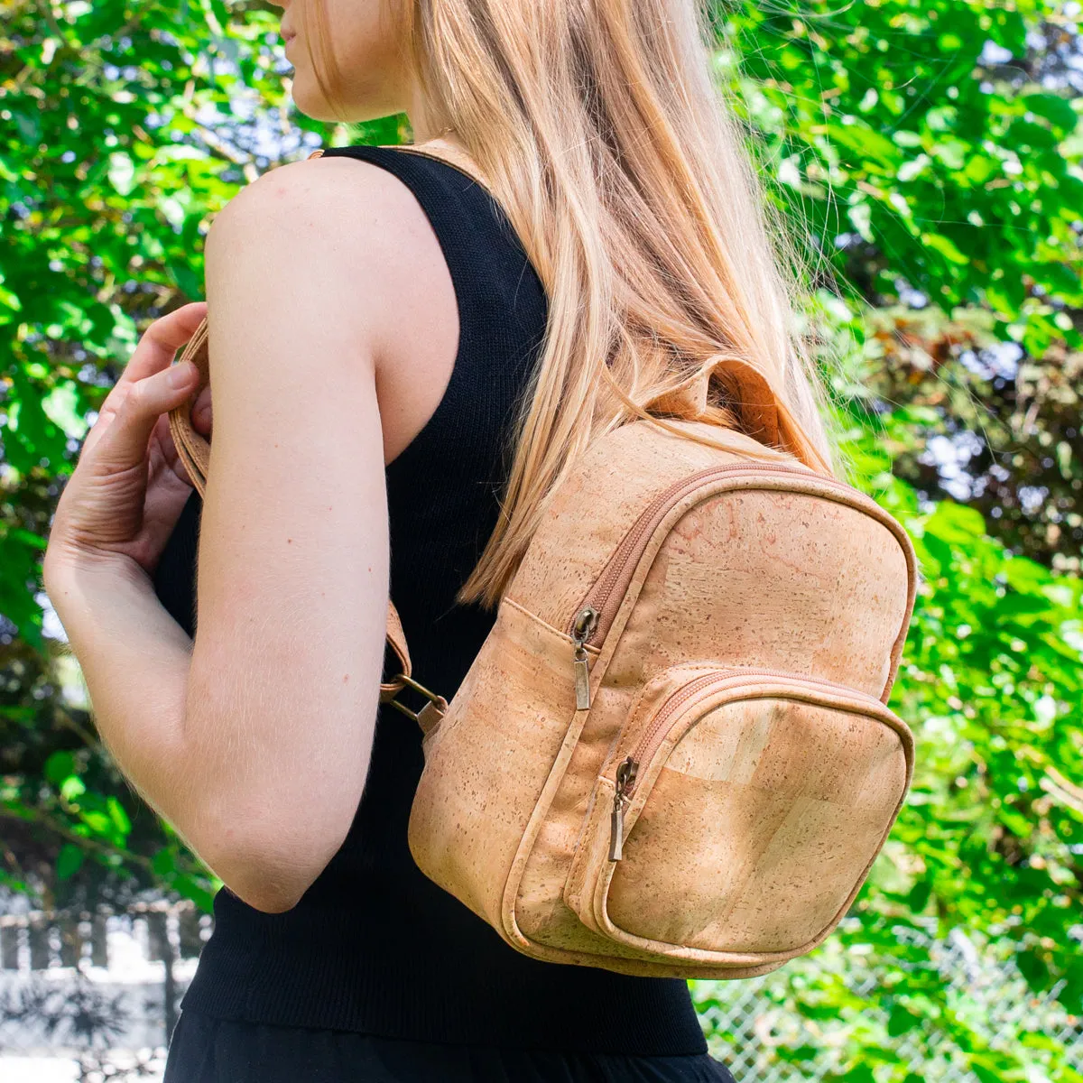 Natural cork Splash-Vegan backpack BAGP-176