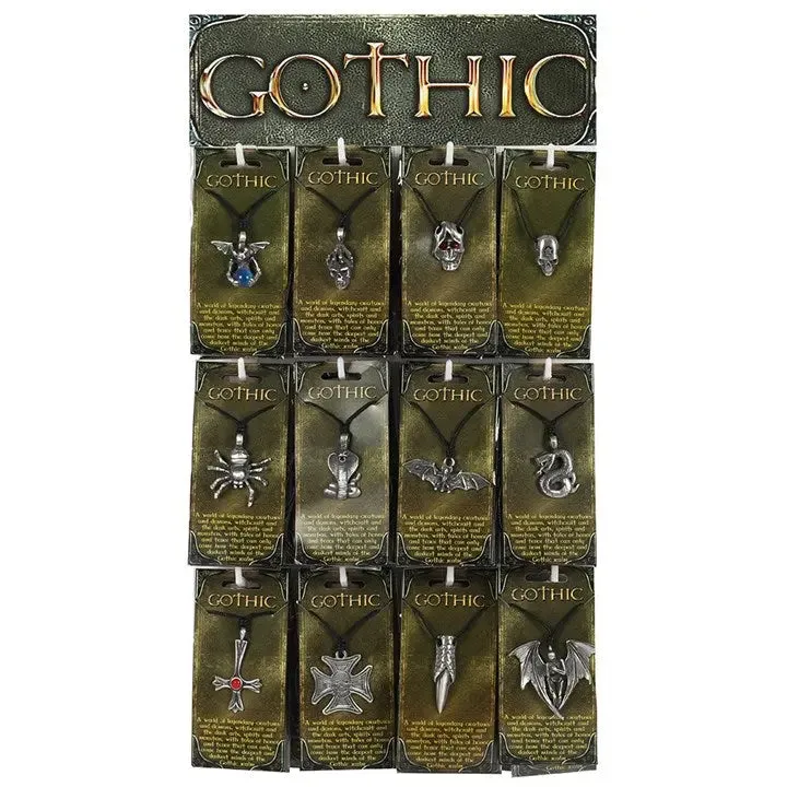 Necklace -Gothic Amulet Charm -Snakes