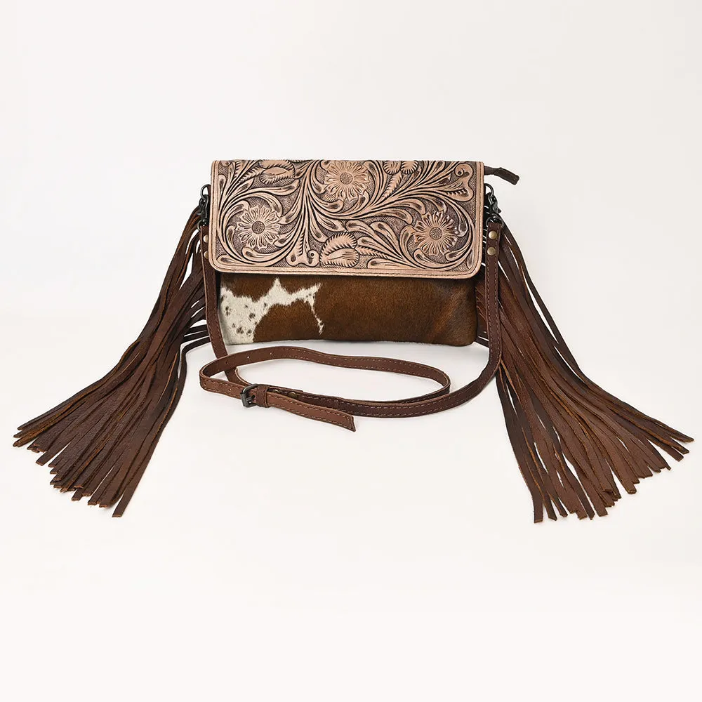Ohlay Bags OHG128 Clutch Hand Tooled Hair-On Genuine Leather Women Bag Western Handbag Purse