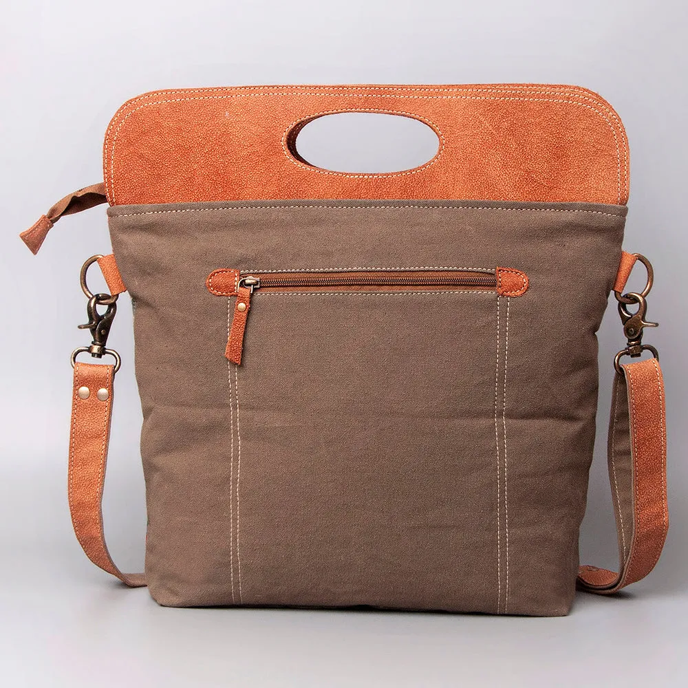 OHLAY KB464 Clutch Upcycled Wool Upcycled Canvas Genuine Leather women bag western handbag purse