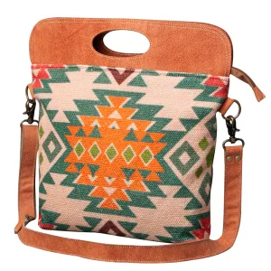 OHLAY KB464 Clutch Upcycled Wool Upcycled Canvas Genuine Leather women bag western handbag purse