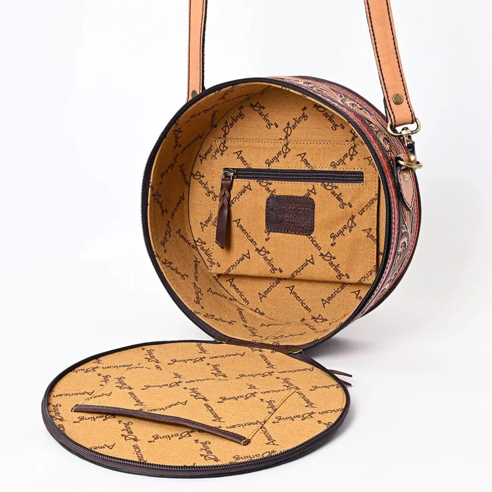 Orchard Prairie Western Leather Canteen Crossbody Purse