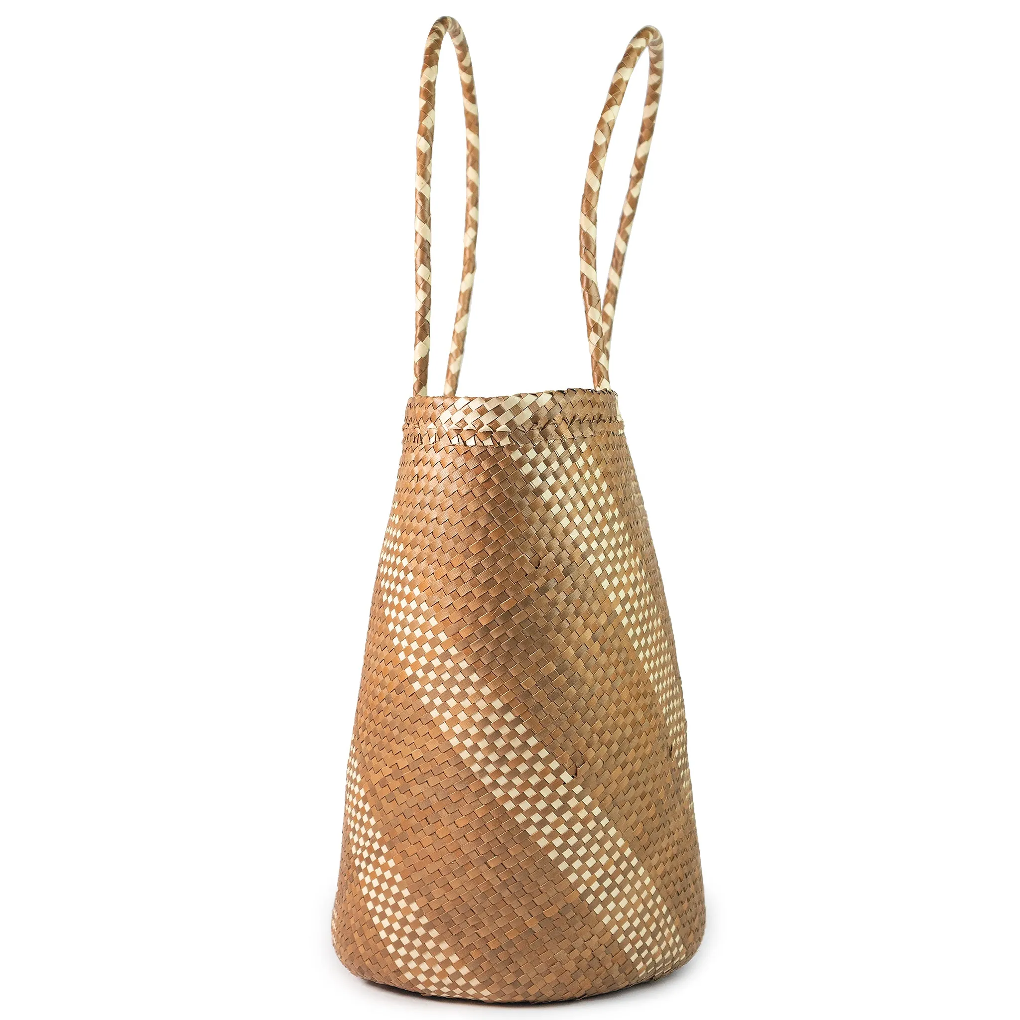 Palm Leaf Shopper Basket Market Tote Bag