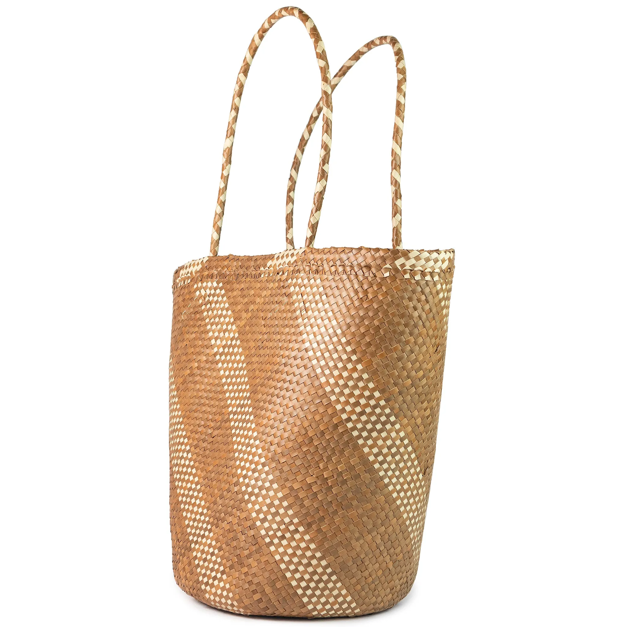 Palm Leaf Shopper Basket Market Tote Bag