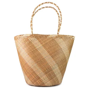 Palm Leaf Shopper Basket Market Tote Bag